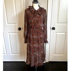 Very J Boutique Brown Floral Dress, size Medium